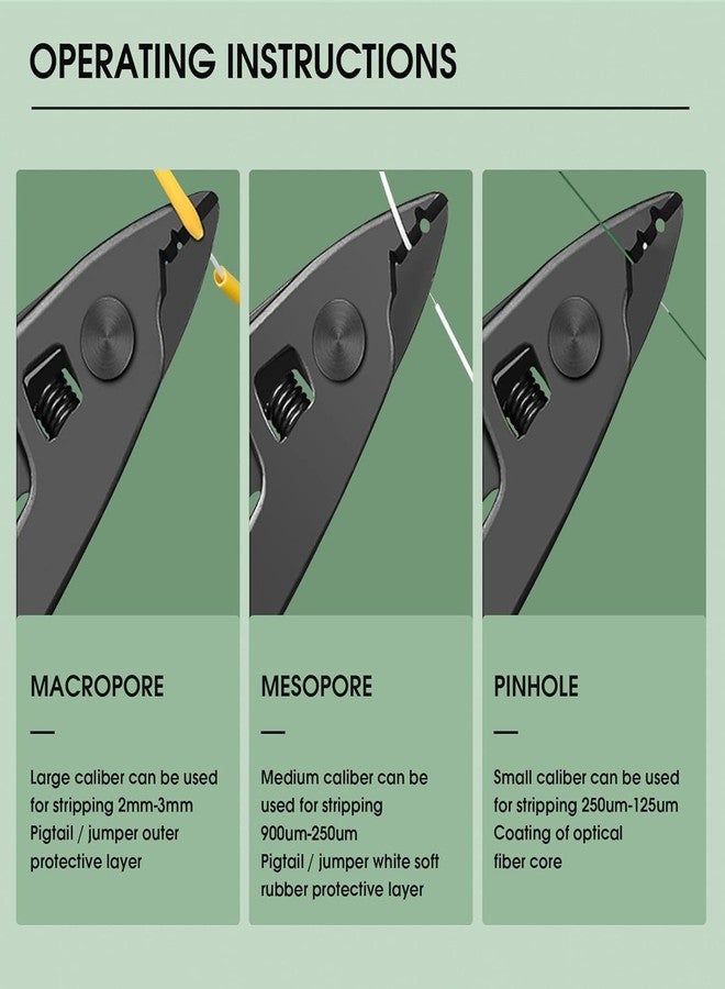 MESHIV أداة تجريد الألياف الضوئية Meshiv CFS-3، أداة تجريد الألياف الضوئية قابلة للتعديل بثلاثة ثقوب مع مقبض بطول 6 بوصات - مفتاح سداسي قابل للتعديل للغلاف، والطبقة العازلة، و125 ميكرومتر - 250 ميكرومتر (أداة تجريد الأسلاك - أصفر وأسود) - Image 3